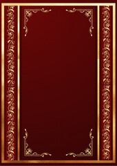 Wedding Invitation Red Golden and Yellow Royal Blank Card Background