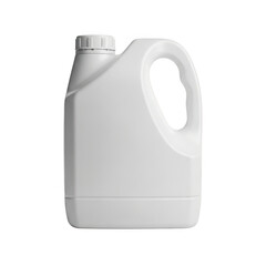 3d white plastic jerrycan with handle isolated on transparent background