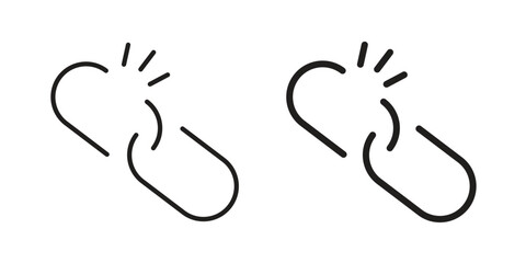 Broken link icon for web design, mobile apps