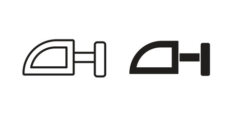 Car wing mirror icon for web design, mobile apps