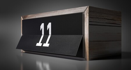 11 - calendar with day of a month - 3D illustration