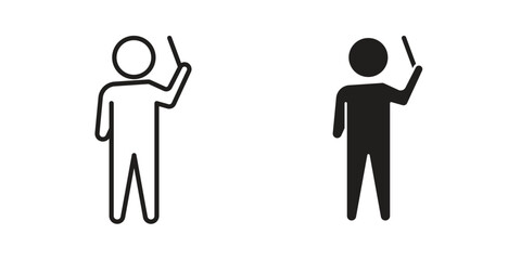 Conductor icon for web design, mobile apps