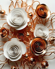 Naklejka premium Seamless pattern with flowers