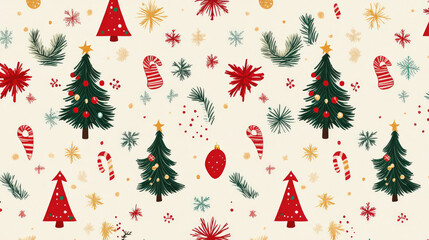christmas pattern seamless background for textiles, fabrics, covers, wallpapers, print, gift wrapping and scrapbooking