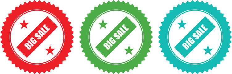 big sale stamp. big sale round stamp. Symbols for business, package, web or app.