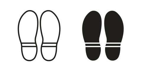 Footprint icon for web design, mobile apps