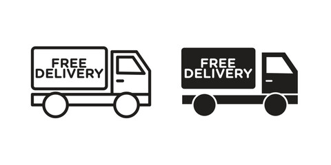 Free delivery icon for web design, mobile apps