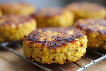 Delicious quinoa cakes recipe golden brown and perfectly crispy healthy and vegan food idea