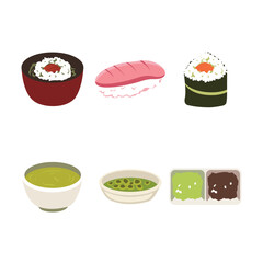 Matcha and Sushi Combo Set