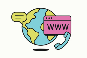 Fototapeta premium Global communication and internet concept vector