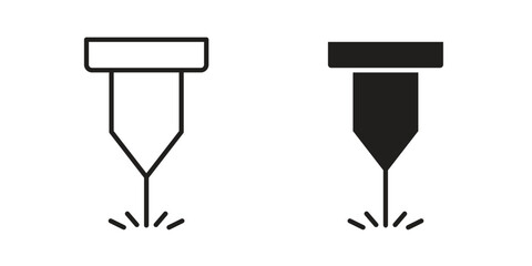 Laser machine icon for web design, mobile apps