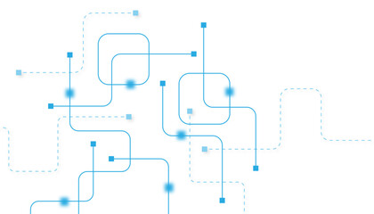 Abstract futuristic technology background. Technology background with crossed lines and dots.