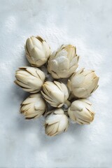 Fresh artichokes on white background healthy eating artichoke recipes artichoke hearts food