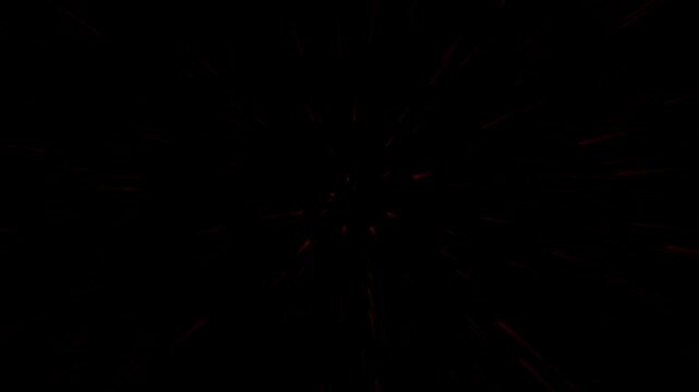 A dark background with several small red lights scattered throughout the image plane in a pattern