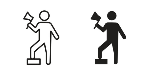 Lumberjack icon for web design, mobile apps