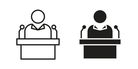 Mayor icon for web design, mobile apps