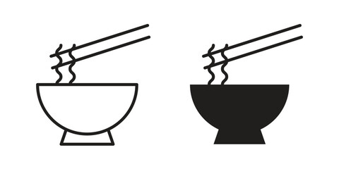 Noodles icon for web design, mobile apps