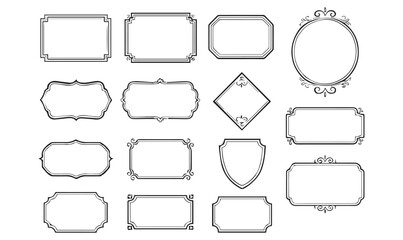 Obraz premium Decorative Frame Set – Ornamental Border Collection for Labels, Invitations, and Graphic Design