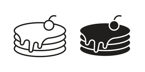 Pancake icon for web design, mobile apps