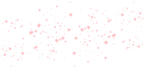 Sparkling red dust particles. Lens flare and star light effect PNG.