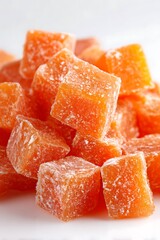 Find candied papaya cubes recipe delicious homemade treat healthy snack orange color food