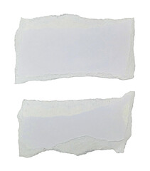 Torn white kraft paper in transparent background png