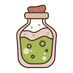 Illustration of a potion bottle with green liquid