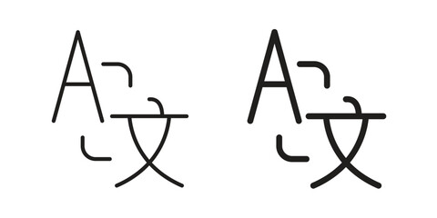 Translator icon for web design, mobile apps