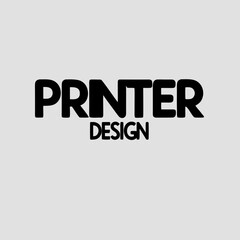 Bold printer design logo with a modern and professional appearance
