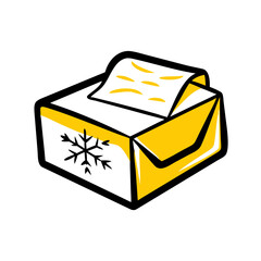 Illustration of a tissue box, a hygiene product