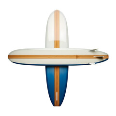 Artistic Surfboard Display: A Creative Arrangement of Boards.