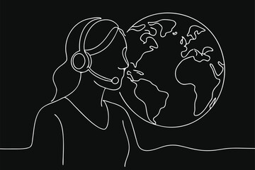 Global communication and internet concept vector