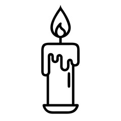 Holocaust burning candle icon
