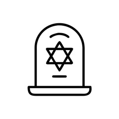 Holocaust jewish grave icon