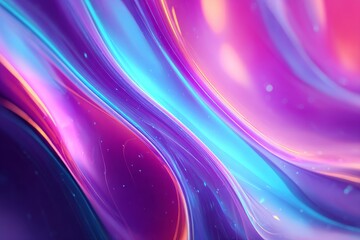 Mesmerizing 3D neon waves in radiant purple, cyan, and magenta hues.