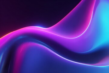 High-resolution 3D render of glowing fluid motion with futuristic lighting.