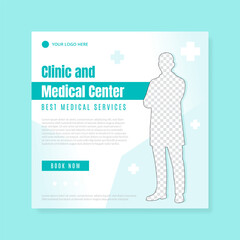 Mediical health social media post template