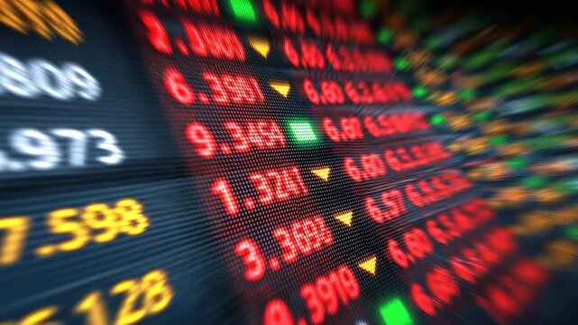 Dynamic currency charts display fluctuating exchange rates for Euro and Norwegian krone in financial market
