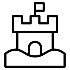 Obraz premium Sand custle icon