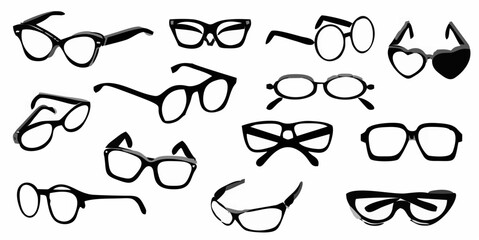 Black Glasses Icons - Diverse...