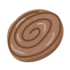 chocolate cake isolated