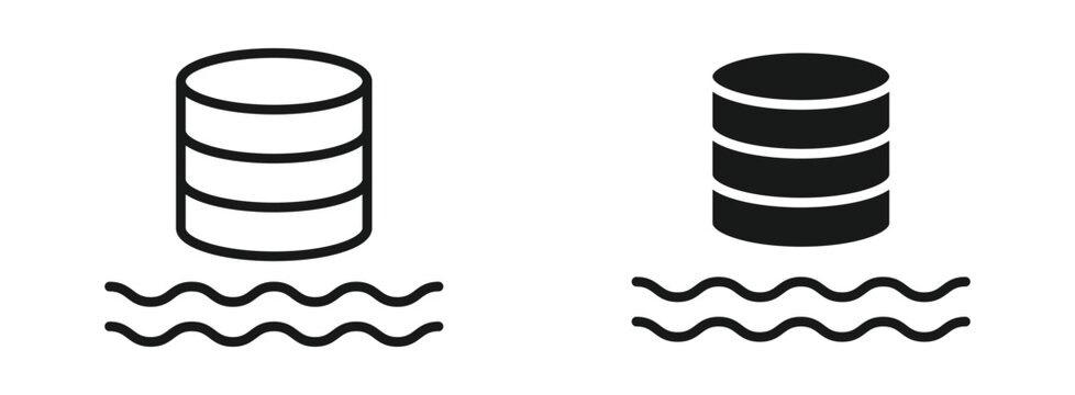 Data lake icon . vector illustration .