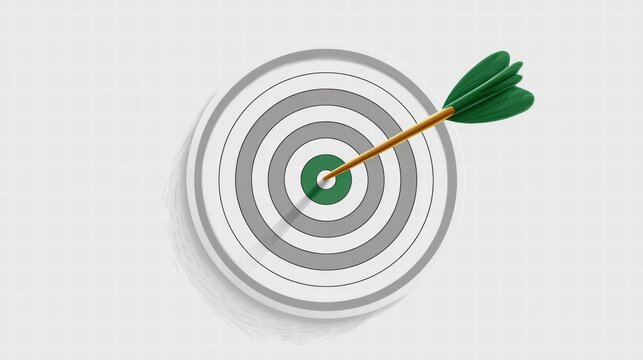 Arrow hitting the bullseye on a target