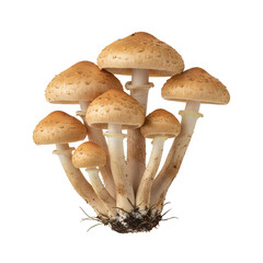 
Honey mushrooms isolated on a transparent background