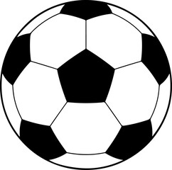 Fototapeta premium Soccer ball silhouette vector illustration
