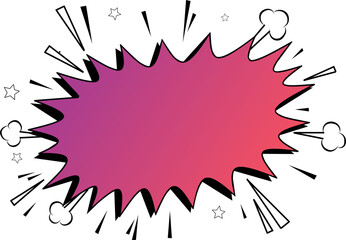 Comic Explosion Pop Art Shape