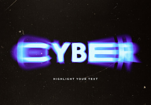 Futuristic Text Effect With Noise