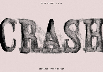 Warped Grunge Halftone Text Effect