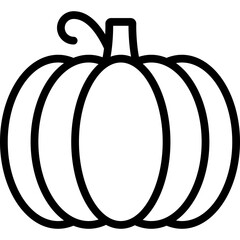 pumpkin icon illustration design with outline