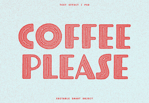 Vintage Halftone Print Text Effect